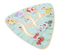 KICHOUSE 1 set Maze Game Plate Interactive Educational for Fun Cartoon Puzzle Board Ocean Animal Theme Wood Material Enhances Logical Thinking Skills