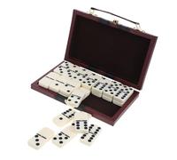 KICHOUSE 1 Set Retro Design Domino Tiles with Vintage Storage Box Family Game for Indoor Outdoor Fun for Adults Timeless Entertainment