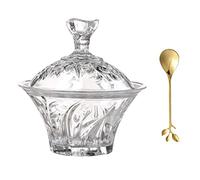 KICHOUSE 1 Set Transparent Cubilose Dessert Bowl with Lid Spoon and Saucer Ideal for Serving Yogurt Jelly and Sugar Desserts Versatile Dessert Cups for Home and Parties