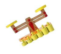 KICHOUSE 1 Set Wooden Balance Scale for Educational Weight Learning Plaything Wooden Material Develops Math Skills Cognitive Ability Safe for Skin