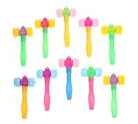 KICHOUSE 10 Pcs Squeaky Hammer Lightweight Plastic Pounding Plaything with Soft Mallets for Boys and Fun Sound Play