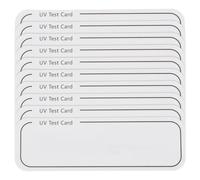 KICHOUSE 10 Pcs UV Indicator Testing Cards Pvc Material White Very Light Display for Home Cabinet Lights and Boxes