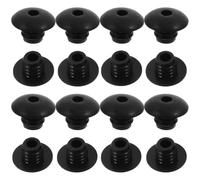 KICHOUSE 100Pcs Black Pegboard Hook Locks Rubber Peg Hook Stoppers for 1/4 Inch Pegboard Preventing from Falling Off Industrial Hardware Organizer