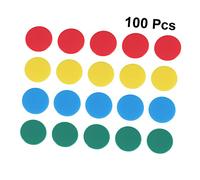 KICHOUSE 100Pcs Colored Bingo Chips Round Game Token for Counting Sorting and Learning for Classrooms Home Games and Parties Includes Red Blue Green and Yellow Chips