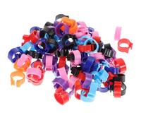 KICHOUSE 100pcs Reusable Plastic Pigeon Leg Rings Clip on Bird Foot Bands Lightweight for Easily Identifying Similar Looking Birds