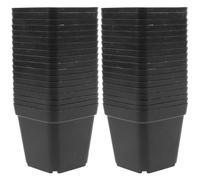 KICHOUSE 100pcs Small Square Plastic Flower Pots for Succulent Plants and Orchids, Promotes Healthy Root Growth and Provides Excellent Airflow, for Gardening and Table Decoration