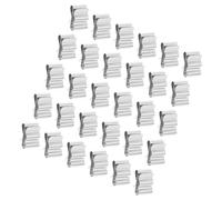 KICHOUSE 100pcs Solar Panel Wire Clamp Stainless Steel Solar Panel Edge Spring Clip Cable Clamp Silver 301 Stainless Steel