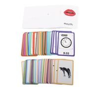 KICHOUSE 108Pcs Flash Cards for Learning Tools for Early Vocabulary Development Double Sided Educational Cards for Boy Girl for Home and Preschool Use