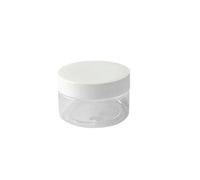 KICHOUSE 10pcs 100ml Pet Plastic Wide-mouth Cream Jars with White Lids, Lightweight and Space-saving Storage Containers for Biscuits and Small Jewellery, for Storing DIY Materials