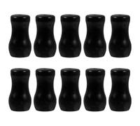 KICHOUSE 10pcs Black PVC Pull Cord Knobs for Blinds Wear-Resistant and Reliable Blind Replacement Parts with Unique Stylish Design