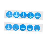 KICHOUSE 10pcs Electrical Grounding Labels with Earthing Symbol Oil-resistant Adhesive Decals for Industrial Machinery Panels Electrical Safety Warning Stickers for Harsh Environments