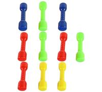 KICHOUSE 10pcs Ergonomic Plastic Dumbbells for Safe Abs Barbells for Morning Exercise Arm Coordination Fun Workouts Selection for Boys Random Color