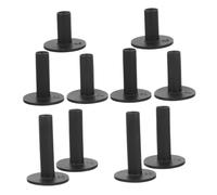 KICHOUSE 10pcs Golf Tees with Ball Holders Reusable Golf Tees for Practice Mats for Beginners Black