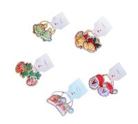KICHOUSE 10pcs Hair Accessories Ponytail Holder Christmas Hair Ring with Cloth Material Comfortable Touch Adorable Style for Women Dancing Festival Random Style