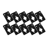KICHOUSE 10pcs Heavy Duty Iron Speaker Wall Mount Brackets with Pre-drilled Holes and Robust Back Hooks for Secure Audio Equipment Suspension in Home Theaters and Parties