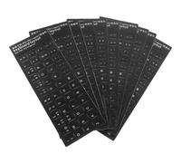KICHOUSE 10pcs Keyboard Stickers for Notebooks Multi-language Easy Application Clean and Portuguese Layout White Letters