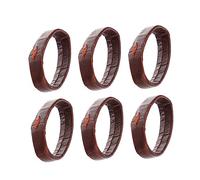 KICHOUSE 10Pcs Leather Watchband Rings Genuine Leather Watch Strap Keepers Durable and Classic Design for Watch Bands Deep