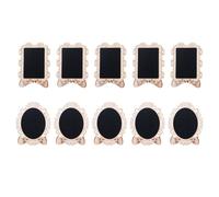 KICHOUSE 10pcs Mini Blackboard Drawing Blackboard Decoration Wooden Erasable Can Be Painted Wood DIY Garden Desktop Ornaments