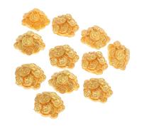 KICHOUSE 10Pcs Miniature Dollhouse Coin Pile Realistic Pirate Treasure Coins for Micro Landscapes Year Decorations and Fairy Garden Accessories Miniature Home Decor