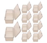 KICHOUSE 10pcs Plastic Cash Box Set with Lid for Currency and Credit Card Storage, Rectangular Money Organizer with Multi-functional Storage, for Busy Settings and Drawers