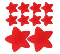 KICHOUSE 10pcs Portable Breathable Star Shaped Adhesive Bandages, Cute Cartoon Style Red PVC Material, for School and Outdoor Activities Wound Care