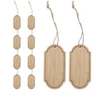 KICHOUSE 10pcs Reusable Wooden Plant Tags for Gardening and Pots, Khaki Bamboo Labels that Do Not Deform Easily, Minimalist Elegant Style for Flower and Seedling Identification