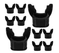 KICHOUSE 10pcs Silicone Scuba Diving Mouthpiece for Snorkeling and Diving, Smooth Breath Soft Bite Valve Replacement, Versatile Use Swimming Snorkel Tube Accessory in Black