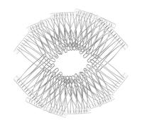 KICHOUSE 10pcs Stainless Steel Hair Side Combs with Teeth White Barrettes for Bridal Wedding Veil French Twist Hair Clips for Women and Bun Holder Accessories