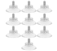 KICHOUSE 10pcs Suction Cups with M6 Screws and Stainless Steel Nuts, PVC Material, Anti-Slip Design for Car Glass and Shade Cloth, Versatile Use for Window and Door Hanging