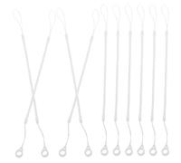 KICHOUSE 10pcs Transparent Elastic Tether Lanyard with Retractable Silicone Cord for Apple Pencil and Stylus Pens Anti-loss Pen Leash for Clipboard Drawing and Tablet Touchscreen Use