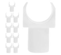 KICHOUSE 10pcs White Abs Wheelchair Replacement Parts with Reliable Support and Universal Fit, Including Short and Long Foot Rest Sliders for Manual and Drive Wheelchair Accessories