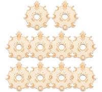 KICHOUSE 10pcs Wooden Crystal Ball Holder Display Stands Smooth Texture and Light Weight for Decoration and Office Use, Artistic Flat Base Support for Crystal Balls