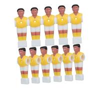 KICHOUSE 11pcs Foosball Replacement Players Yellow Uniform Table Football Figures Easy Install Smooth Surface Soccer Player Statues for Foosball Machine Accessories