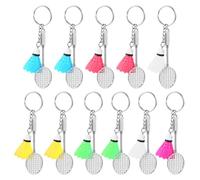KICHOUSE 11pcs Mini Badminton Keychain with Shuttlecock and Racket Charms Sports-themed Bag Pendants for Badminton Fans Party Favors Souvenirs Creative Gift for Players and Enthusiasts