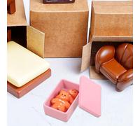 KICHOUSE 12 Dollhouse Miniature Gingerbread Man Biscuits Set, Pink Mini Food with 2 Pieces, Realistic Dollhouse Cookie Decor for Christmas Scene and Tiny Kitchen Accessories