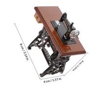 KICHOUSE 12 Miniature Wooden Sewing Machine Dollhouse Accessory Retro Mini Tailor Model for Doll Houses and Miniature Furniture Decor