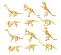 KICHOUSE 12 Pcs Dinosaur Skeleton Model PVC Plastic Educational for Realistic Beige Mini Dinosaur Figures for Imaginative Play and Collection gift for for for for for for for Boys