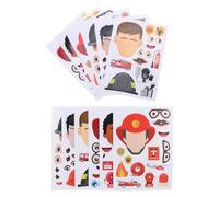 KICHOUSE 12 Sheets Firefighter Sticker for DIY Craft Activities Classroom Reward Decals Fireman Career Dress Up Roleplay Enhancing Problem-solving and Fine Motor Skills