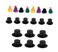 KICHOUSE 120pcs Mini Christmas Hats DIY Crafting Material Mixed Color Knitted Santa Hats for Handmade Decorations and Creative Projects Practice for Imagination and Coordination