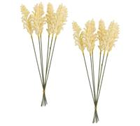 KICHOUSE 12pcs Artificial Plant Faux Corn Stalks Ornament Realistic Looking Design Beige Plastic Flower Foam No Pruning No Watering for People Who Have A Busy Schedule Indoor Office