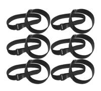 KICHOUSE 12pcs Black Nylon Yoga Mat Carrier with Hook and Loop Fasteners Lightweight Yoga Mat Strap for Exercise Lovers