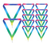 KICHOUSE 12pcs Competition Medal Lanyards with Secure Snap Clip, Polyester Cotton Ribbon Straps for Sports Awards, Easy to Use Neck Ribbons Suitable for Teenagers and Sports Events