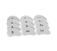 KICHOUSE 12pcs Golf Club Head Covers Set Durable PU Protective Covers for Fairway Woods Drivers Hybrids Compact Lightweight Golf Accessories for Men Women for Travel