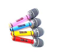 KICHOUSE 12Pcs Inflatable Microphone Props for Beach Parties and Pool Fun Random Colors Material Deflation Design for Birthdays and Decor Random Color
