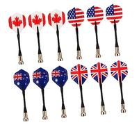 KICHOUSE 12pcs Kids Magnetic Darts Flags Safe and Reusable Darts for Ages Game Accessories