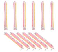 KICHOUSE 12pcs Plastic Perm Rods Hair Rollers for Women, Flexible and Lightweight Curling Tools, Easy to Use, Save Time and Efforts, for Home and Travel Use