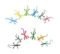 KICHOUSE 12pcs Realistic Lizard Figures Educational Toy for Boys and Girls Colorful Plastic Simulation Reptile Models for Party Favors and Desktop Decoration