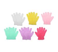 KICHOUSE 12pcs Shower Exfoliating Gloves Double-sided Body Scrubber Gloves Nylon Bath Scrubber Assorted Color for Bathing Random Color
