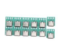 KICHOUSE 12pcs USB C Connector Board DIY Pcb Converter for Enhanced Stability Fast Data Transfer Compatible with Various Devices User Friendly Design for Easy Installation