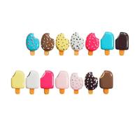 KICHOUSE 14pcs Faux Ice Cream Charm: Resin Candy Props - Lifelike Dessert Models For Diy Phone Case Accessories - Party Decorations